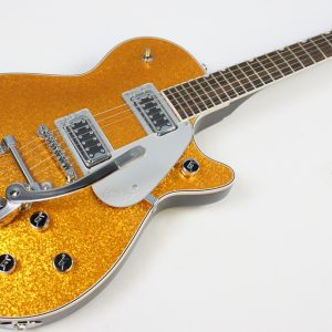 Gretsch G5230T Electromatic Sparkle Jet FT Single-Cut with Bigsby Electric Guitar, Gold Sparkle - Image 3