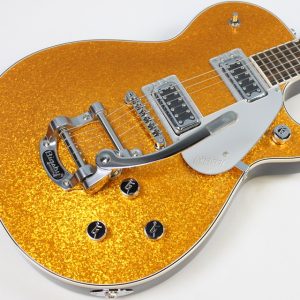 Gretsch G5230T Electromatic Sparkle Jet FT Single-Cut with Bigsby Electric Guitar, Gold Sparkle - Image 2