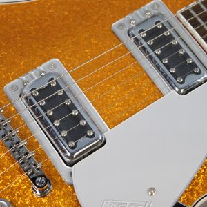 Gretsch G5230T Electromatic Sparkle Jet FT Single-Cut with Bigsby Electric Guitar, Gold Sparkle - Image 8