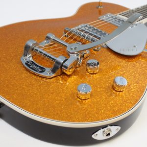 Gretsch G5230T Electromatic Sparkle Jet FT Single-Cut with Bigsby Electric Guitar, Gold Sparkle - Image 6