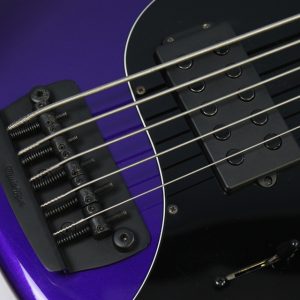 2017 Ernie Ball Music Man StingRay-5 H 5-String Fretless Bass, Firemist Purple, USED - Image 7