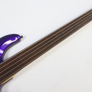 2017 Ernie Ball Music Man StingRay-5 H 5-String Fretless Bass, Firemist Purple, USED - Image 12