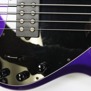 2017 Ernie Ball Music Man StingRay-5 H 5-String Fretless Bass, Firemist Purple, USED - Image 9